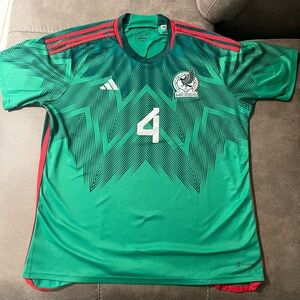 Adidas Authentic Mexico Home Jersey. Edson Alvarez 2022 Qatar World Cup Size XL